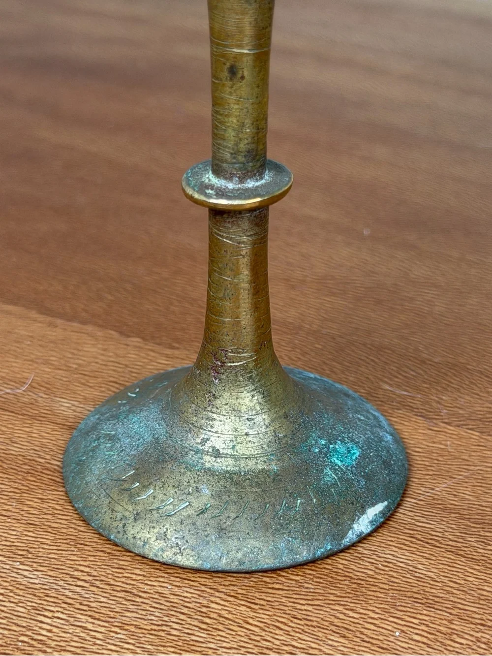 Vintage Solid Brass hand etched 6.5
